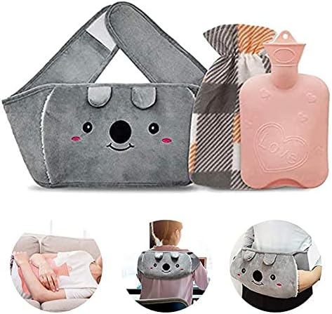Hot Water Bag,Hot Water Bottle Rubber Warm Water Bag Pouch with Soft Waist Cover for Neck and Shoulder, Back,Hand, Legs, Waist Warm