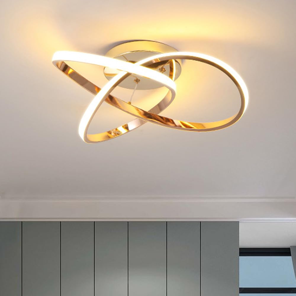 Plafonnier LED moderne 40W en spirale au design contemporain