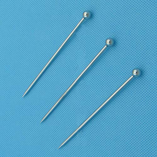 Palitos de coquetel NUOBESTY 10 peças reutilizáveis de aço inoxidável, palitos de frutas, palitos de