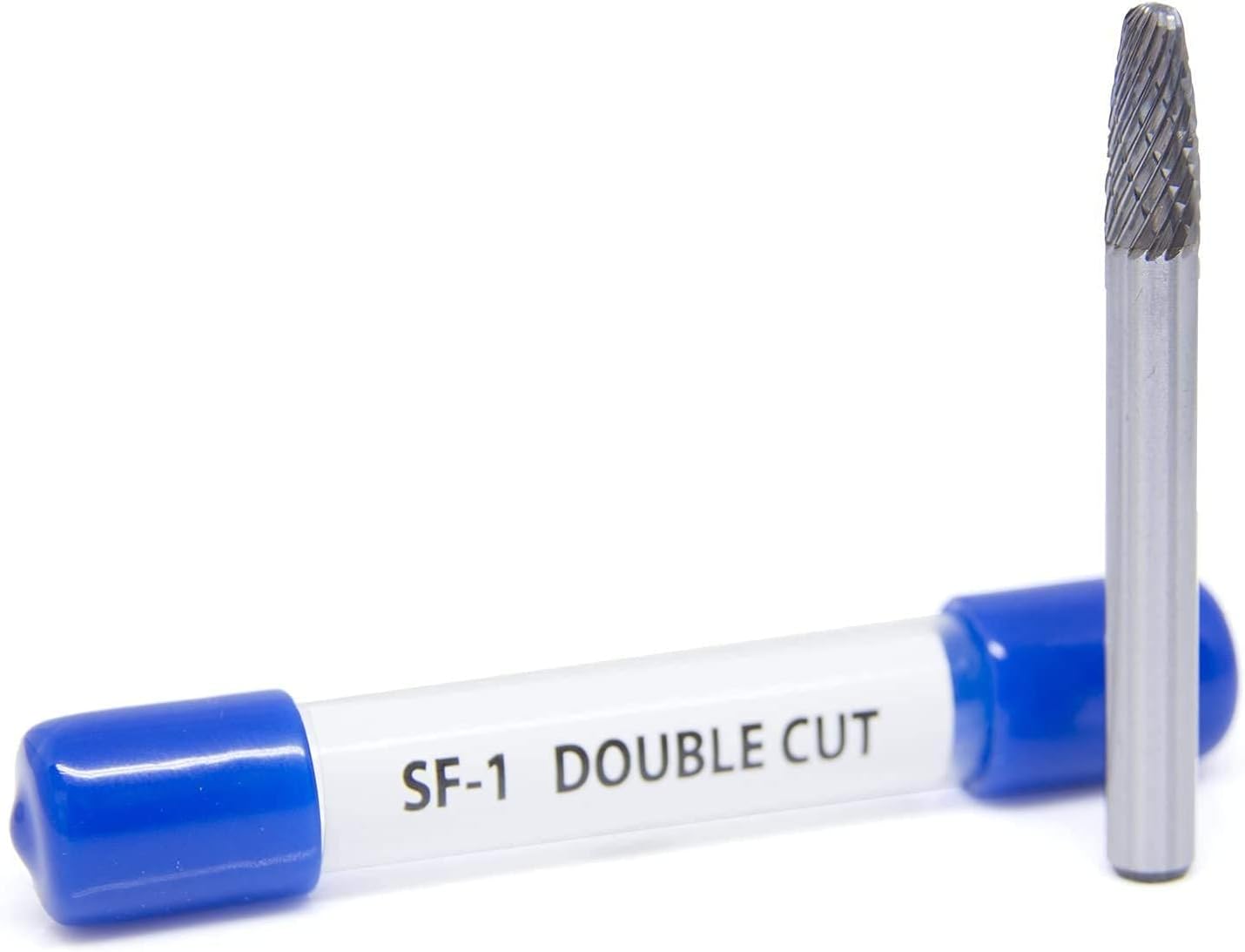 Benchmark Abrasives Rounded Tree Shape Radius Double Cut Rotary Tungsten Carbide Burr File Die Grinder Bit for Metal Wood Welding High-Speed Die Grinders enclosed in Plastic Capsule 1/4 Shank (SF-1)