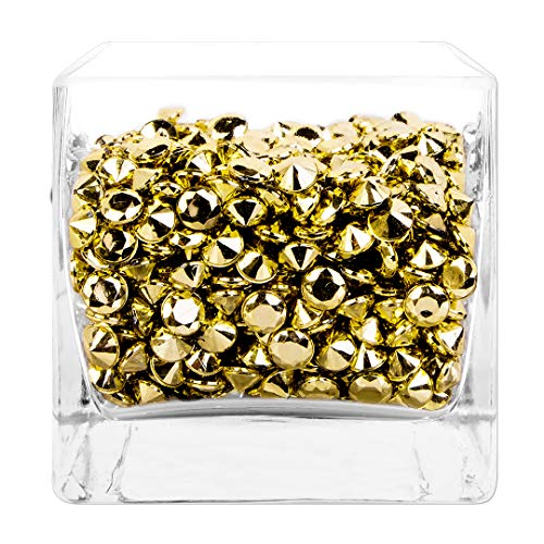 Koyal Wholesale Assorted 10mm Metallic Gold Acrylic Diamond Vase Fillers for Centerpieces, 2 lb Bulk Gem Fillers for Table Scatter, Centerpieces, Decorations or Crafts for Wedding, Events, Home Decor - Thumbnail 2