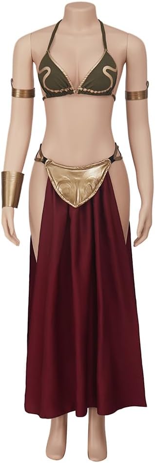MelangCos Women's Sexy Princess Slave Costume Leia Slave Cosplay Outfit