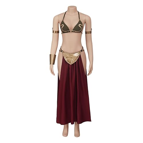 MelangCos Women's Sexy Princess Slave Costume Leia Slave Cosplay Outfit - Large - Gold
