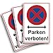 Produktbild 3 Stück XXL Absolutes halteverbot Schild 30 x 40 cm parken verboten aus stabiler PVC Hartschaumplatte 5 mm Parkplatzschild mit UV-Schutz von STROBO