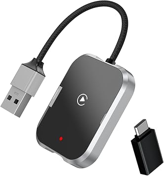 Wireless CarPlay Adapter for Factory CarPlay Cars iPhone 6+ iOS 10+, Convert Wired to Wireless Auto-Connect via Bluetooth/WiFi, Plug & Play USB Dongle
