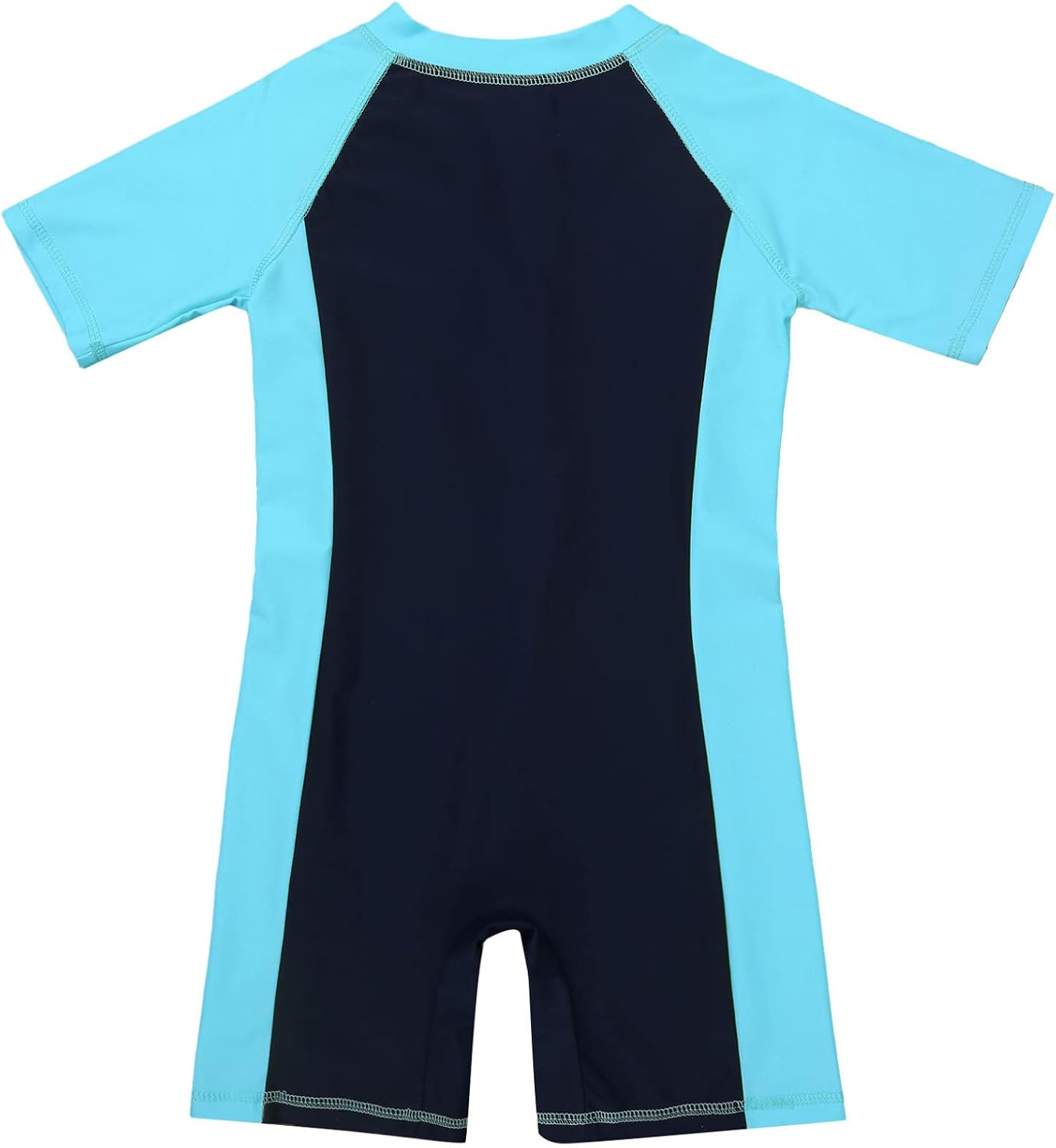 TTAO Kids Boys Girls One Piece Short Sleeves Zippered Rash Guard Shorty Wetsuit Swimsuit Bathing Suit
