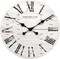 Firs Time & Co. Shiplap Wall Clock product photo Firs Time & Co. Shiplap Wall Clock product photo