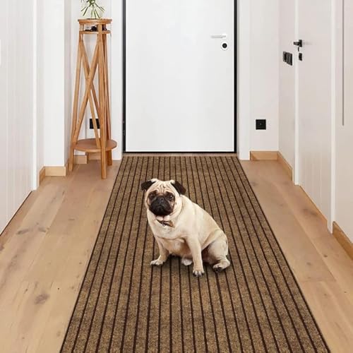Image of Anti Slip Door Mat, Floor Mat for Living Room with Anti Slip Backing, Anti Skid Door Mats for Home, Kitchen, Entrance, Hospital, Bathroom Mat [Size 2x6 feet, Color Brown]