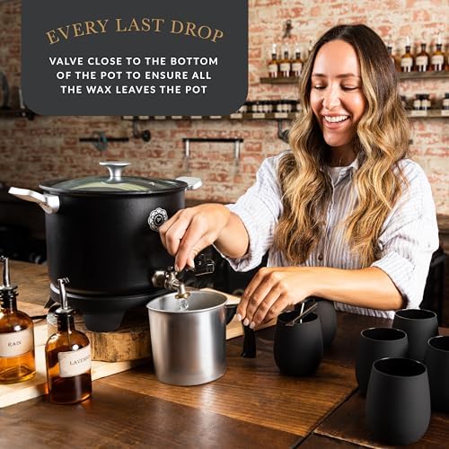 Craft & Venture Wax Melter for Candle Making - Candle Wax Melting Pot Holds 7qts (14lbs) of Wax  Soap Melter for soap Making Supplies - Easy Pour Candle Maker for Candle Making Supplies
