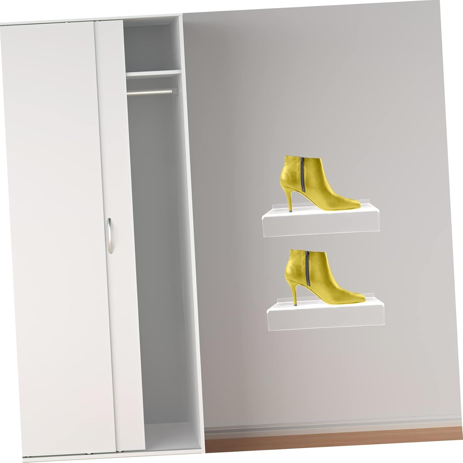 ULTECHNOVO 5pcs Shoe Stand for Shopping Center Sneaker Holder Retail Display Casual Shoe Rack
