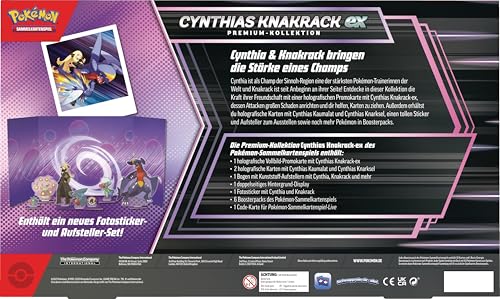 Pokémon-Sammelkartenspiel: Premium-Kollektion Cynthias Knakrack-ex (3 holografische Karten und 6 Boosterpacks) – Bild 5