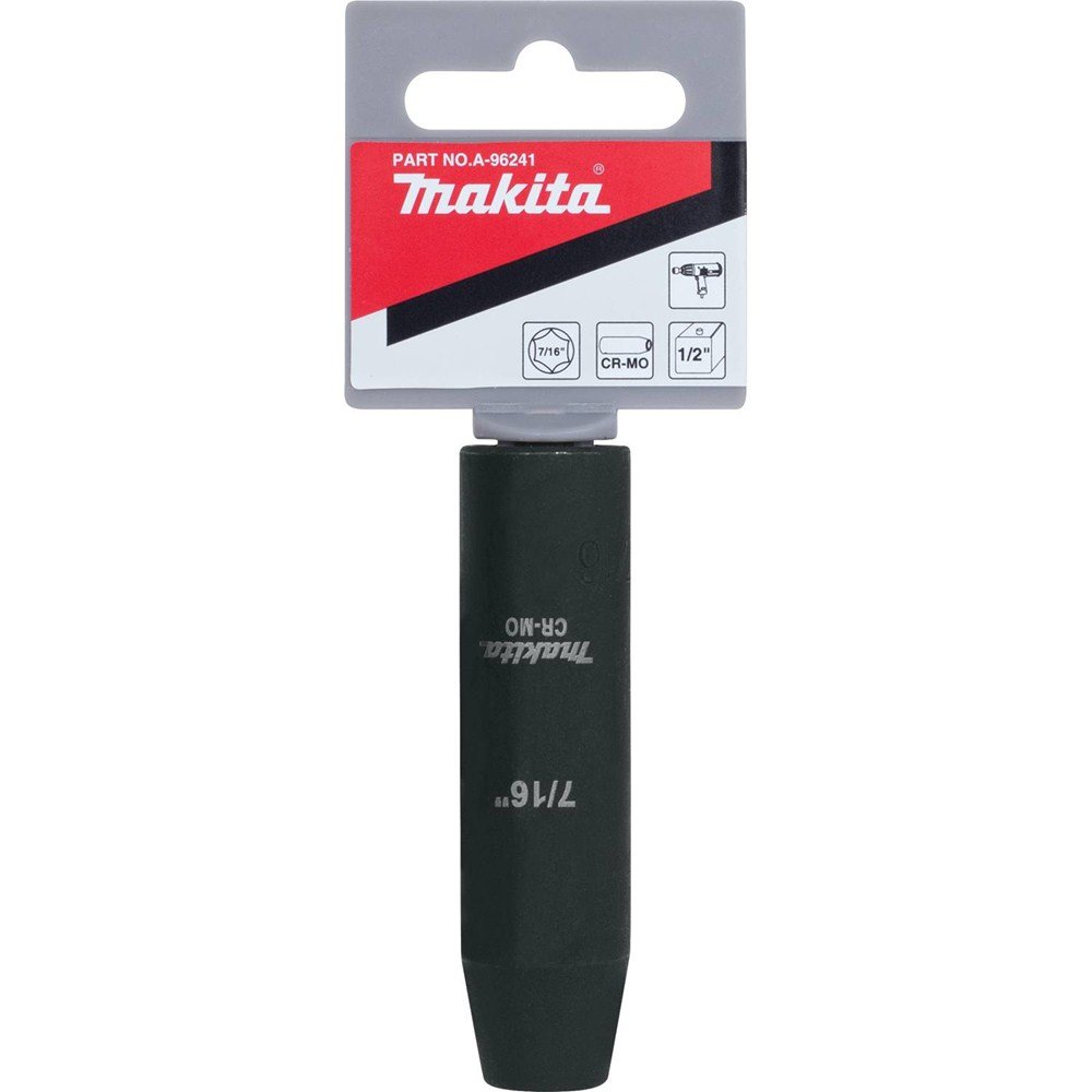 Makita A-96241 7/16" Deep Well Impact Socket with 1/2" Drive, Multi, 7/16 Inches - Image 4