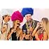 Blue Wig Hair Headband Costume Funny Wigs Blue Wigs for Women,Crazy Wigs for Halloween Costume Cosplay and Party (2PCS White, Short)