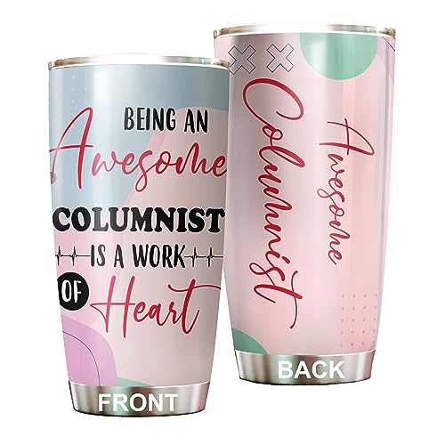 MEDROC Awesome Columnist Tumbler Stainless Steel 20oz, Funny Columnist Gifts Bulk For Birthday Christmas, Columnist Gifts For Men Women Office Coworker Driking Coffee Cup Humor