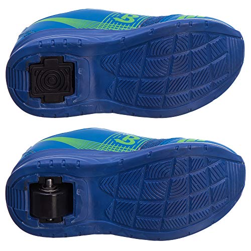 Tênis Infantil Masculino De Rodinha - AS210 Cor:Azul Royal com Cadarço;Tamanho:33