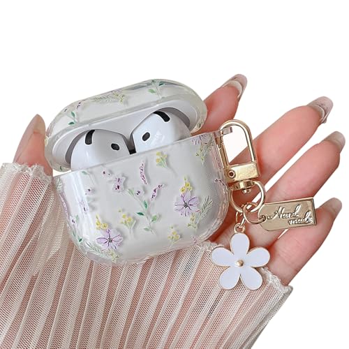 MINSCOSE Purple Floral AirPods 4 Case