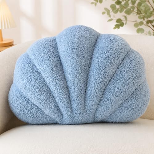 CANGHI Shell Pillow Seashell Decorative Blue 13x10 Inch