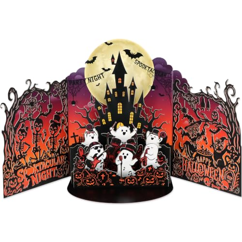 D24TIME Pop Up Silhouette Happy Halloween Card for Kids Grandkids