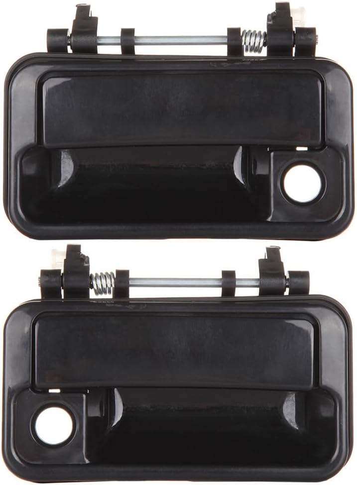 OCPTY Door Handles Exterior Front Driver Passenger Side Replacement fit 1989-1994 for Geo Metro for Pontiac Firefly for Suzuki Swift Outside Door Handles Smooth Black(2pcs)