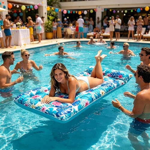 Lit flottant gonflable piscine stable pour bronzer sans basculer dans l'eau - 3