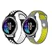 Produktbild PaceBid 2 Stück Armband Kompatibel mit Garmin Vivoactive 3/Vivomove HR/Vivoactive 3 Music/Venu, Weiches Silikon Armbänder Ersatzarmband für Forerunner 245/645 Music (Black+Gray)