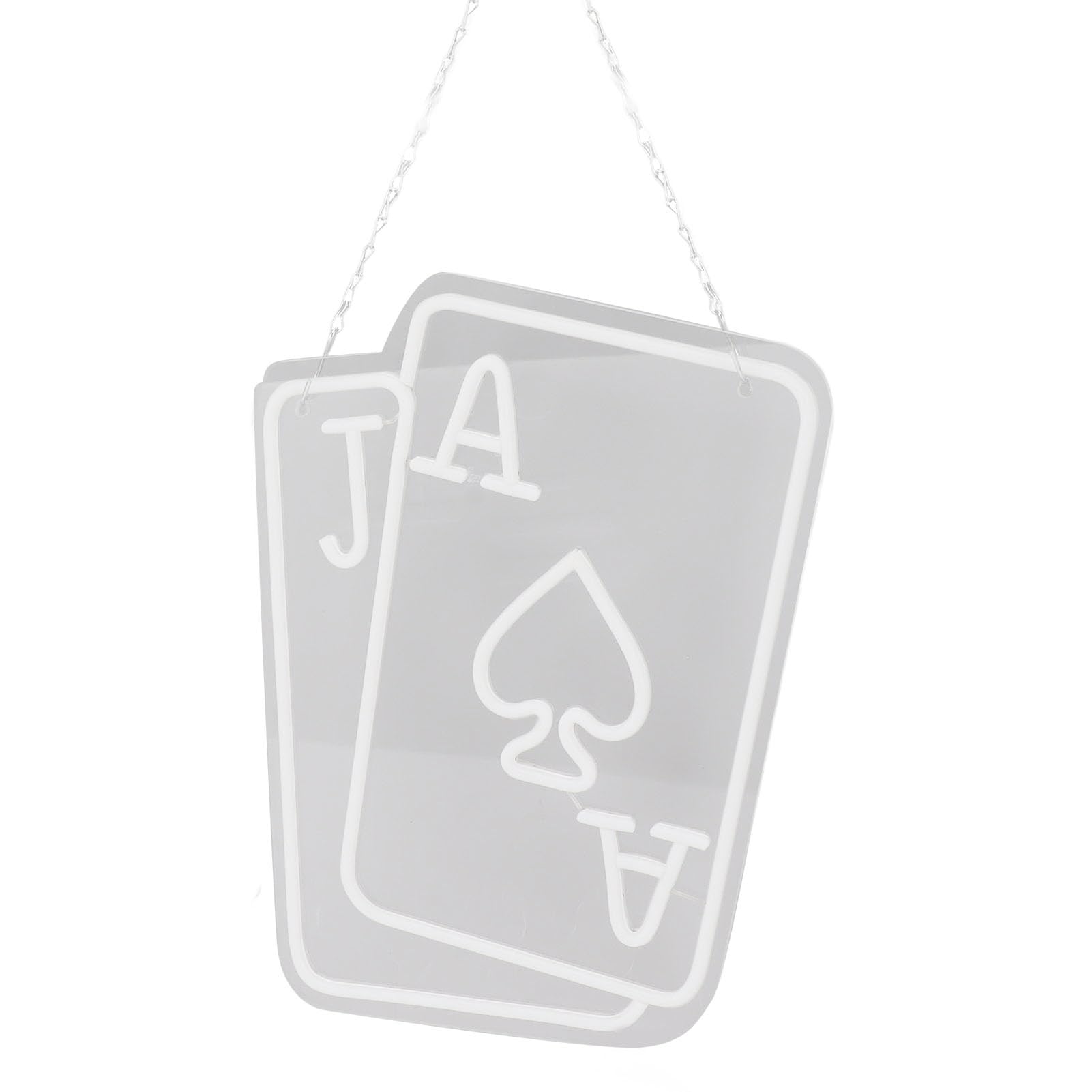 Insegne al Neon a LED per Poker Decorazione da Parete Attraente e alla Moda per Sala Giochi e Casinò J Poker per Decorazioni per Feste di Compleanno Materiale Acrilico