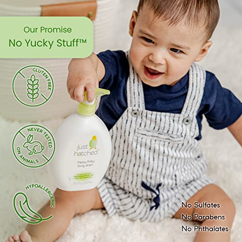 Just Hatched Happy Baby Body Wash, Moisturizing, Huggable Yummy Fragrance, Gentle For Newborns, For Sensitive Skin, Hypoallergenic, Gluten Free, 13.5 Fl Oz #TOP2