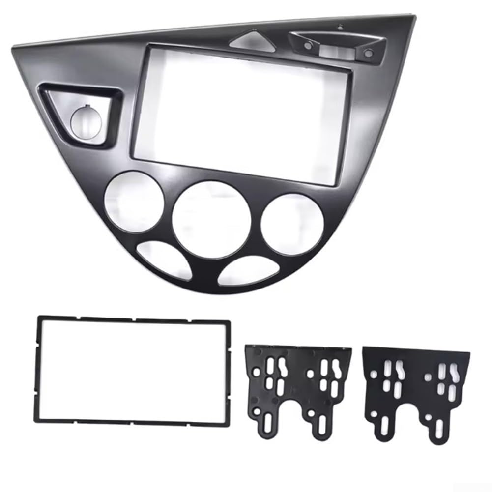 Panel Instalación 2 DIN Plástico para ford para fiesta 98-06(Silver Gey)