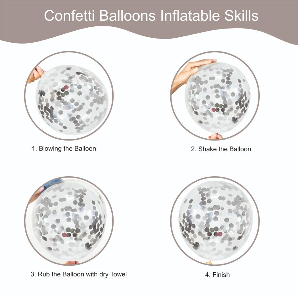 Image of Beige Balloon Decoration Kit - 39 Pcs Black & Silver Balloon for Birthday, Weddings, Anniversary & New Year Events Garland Set | Birthday Decoration Items for Kids & Adults