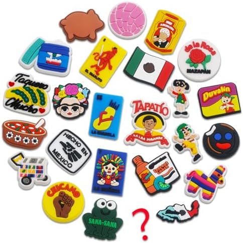 25 | 50PCS Mexican Shoes Charms fits for Croc Clog Sandals, Mexic...