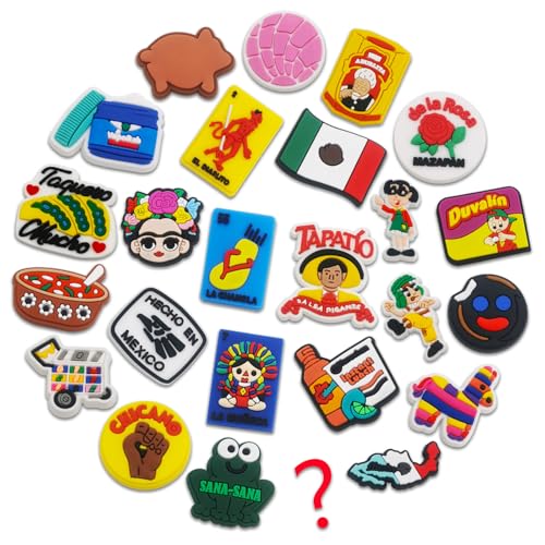 25 | 50PCS Mexican Shoes Charms fits for Clog Sandals Mexican Inspired Shoes Decorations for Adults Women Men Party Favor (25)