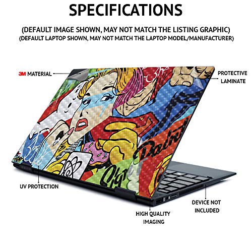 Image of MightySkins Carbon Fiber Skin for Microsoft Surface Laptop 3 13.5 inch (2019) - Vintage Flag,Textured Carbon Fiber Finish,Easy to Apply, Remove, and Change Styles,