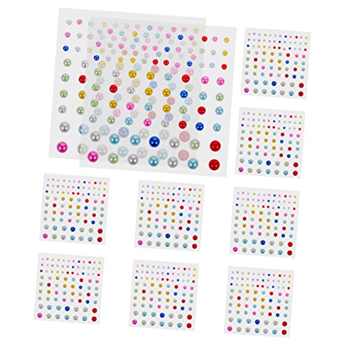 OSALADI 3sets Facial Diamond Sticker Face Gems Gem Stickers Jewel Stickers Adults Clear Rhinestones Gems for Nails Gems Sticker for Face Rhinestone Face Decal Acrylic Colorful 10sheets*3