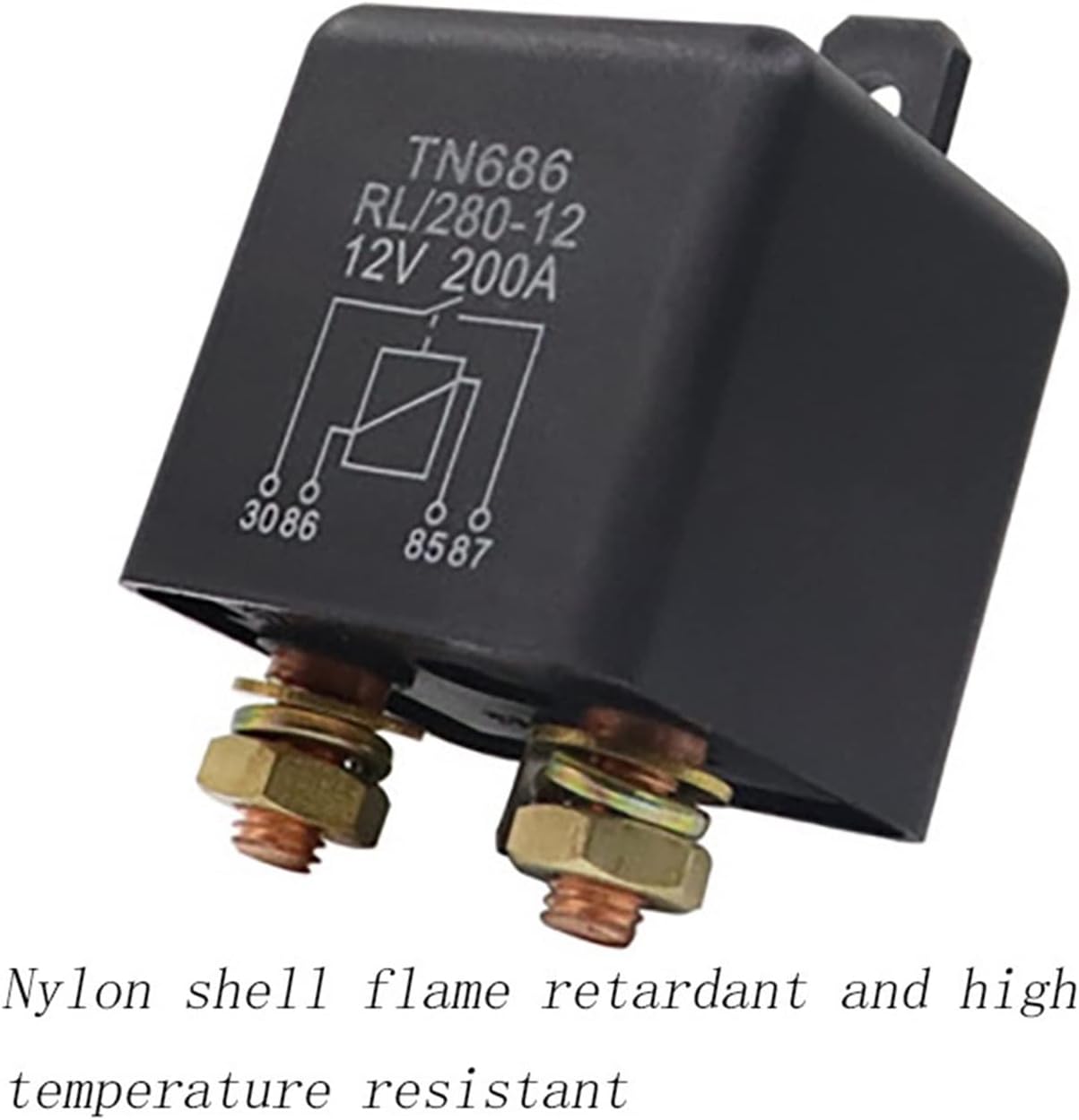 Relay 12V/24V 200A Truck Car Motor Automotive 1.8W 4. Continuous Type Modular(12V 4.8W 200A)