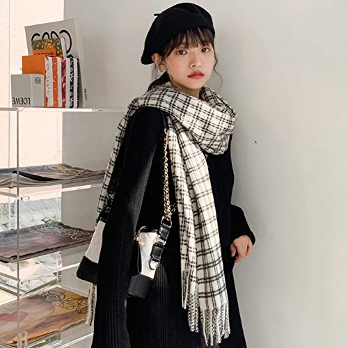 Écharpe femme hiver grand foulard plaid chaud shawl thick pour femme