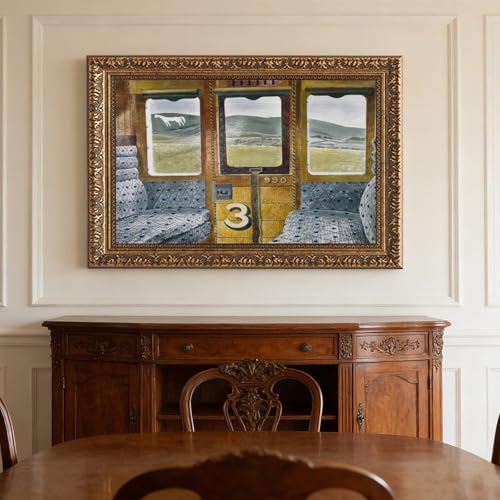 Tableau train Eric Ravilious paysage de Salisbury pour décoration bureau - 3