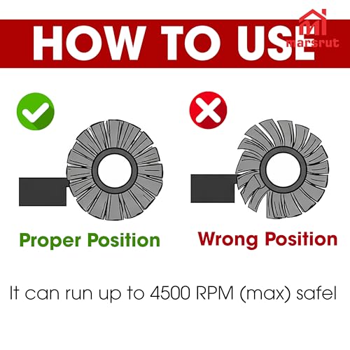8 Inch Wire Wheel for Bench Grinder, Crimped Carbon Steel Round Brush with 1/2" 5/8" 3/4" 7/8" 1" Spacer Arbors, 0.012" Wire, for Paint Rust Removal Deburring Descaling Polishing Finishing Grinding by Marsrut - Image 4