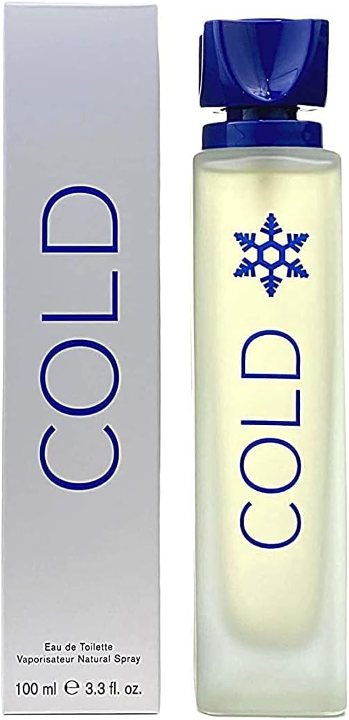 Benetton Cold Edt Spray New In Box for Men Eau De Toilette Spray COLD, 3.3 Oz
