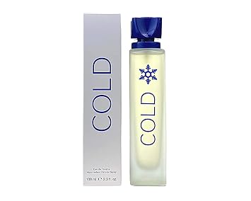 Benetton Cold Edt Spray New In Box for Men Eau De Toilette Spray COLD, 3.3 Oz
