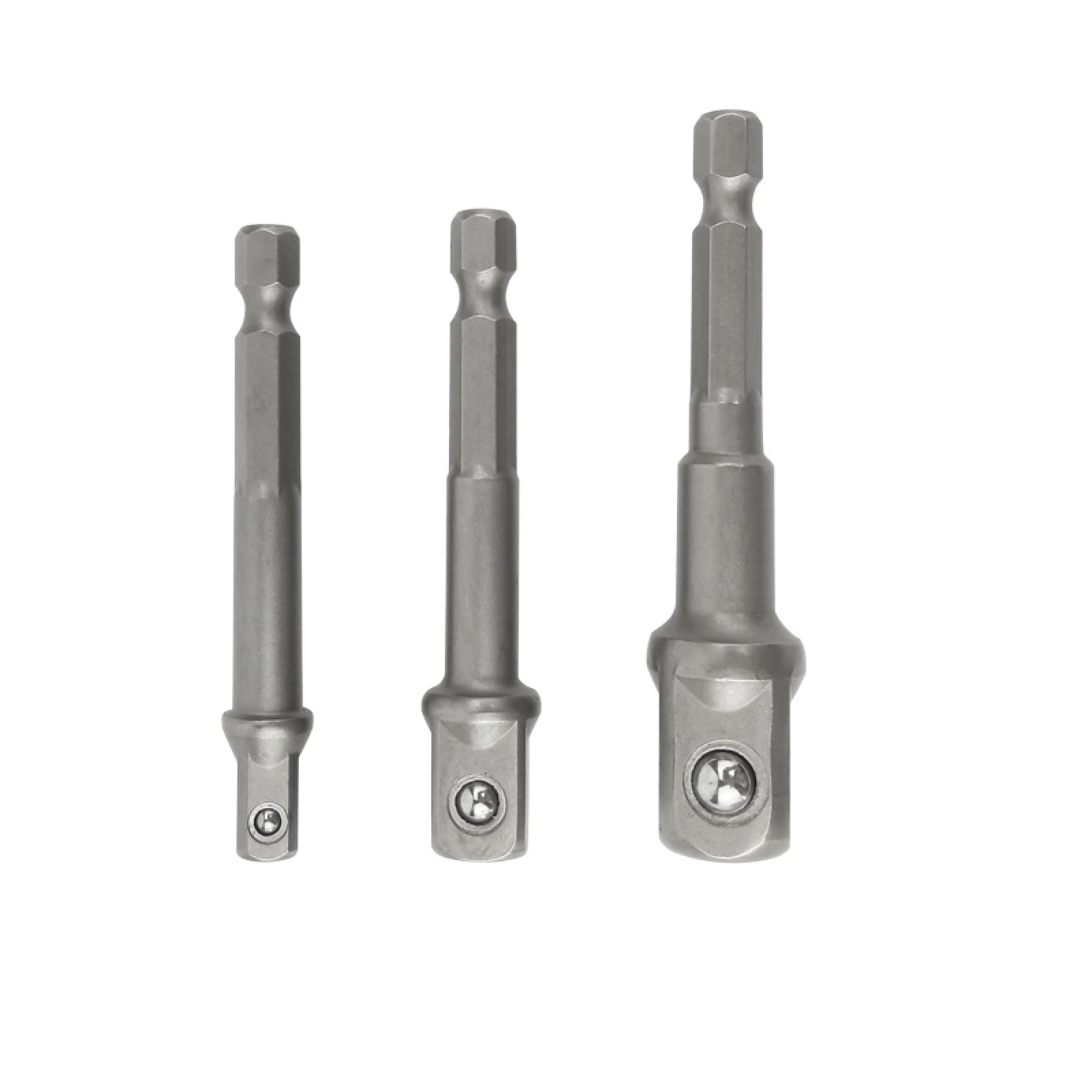 3er Set Chrom Vanadium Adapter – Sechskant Zu Vierkant Für Akkuschrauber & Bohrmaschinen