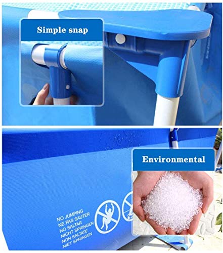 JWCN Rahmen Pool Family Swimmingpool mit Poolabdeckung Hinterhof Swimming Paddling Pool Privater Pool für Kinder und… – Bild 7