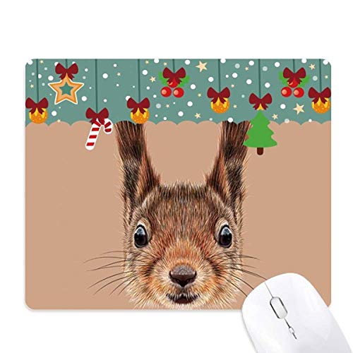 Tapis de souris en caoutchouc anti-glisse motif écureuil pour une précision de clic fluide