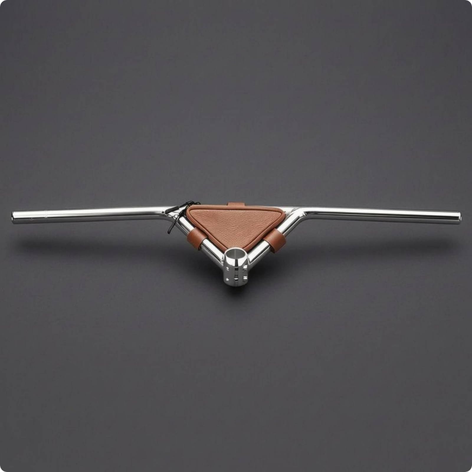 Guidon de Vélo Alliage Aluminium pour Vélo Structure Y Polie Maniement Équilibré Prise Confortable Adapté aux Trajets Quotidiens Promenades Urbaines, Noir, Guidon + Sac Triangulaire