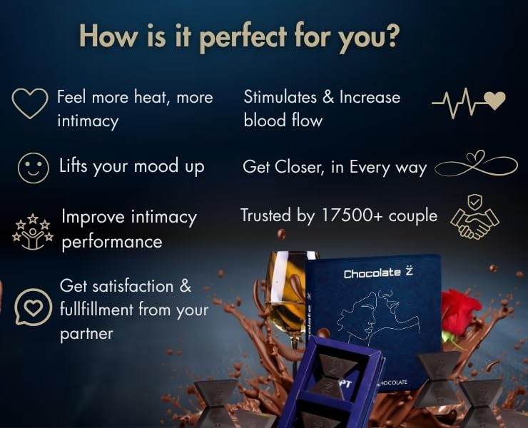 Chocolate Z InstaEats Intimate Mini Dark Chocolate Gift Box | Romantic Treat for Couples | ChocolateZ+ Mood Enhancer | Unique Valentine Surprise for Boyfriend Girlfriend | Luxury Dessert Set 2