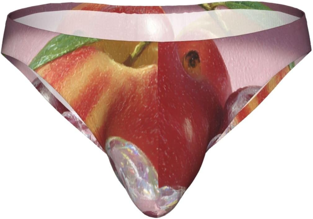 Radiant Berries Men's Bikini Underwear - Soft Breathable Elasticity Comfort for Everyday Wear