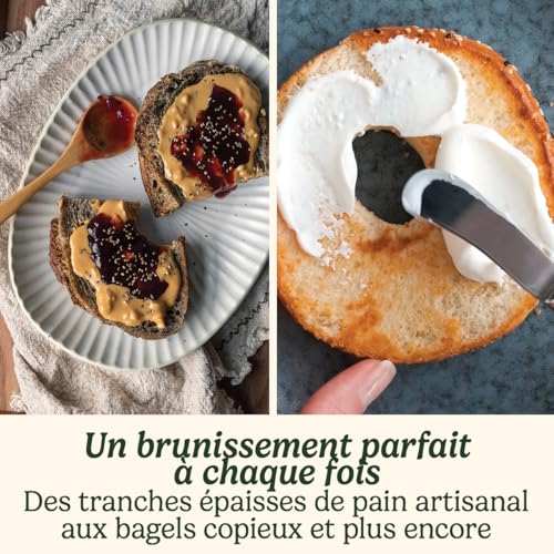 Cuisinart Grille-pain 4 tranches - Fentes larges, idéal pour le pain épais et les bagels - 6 niveaux de brunissage et décongélation - Fentes larges, Remontée maximale - Rose vintage – Image 5