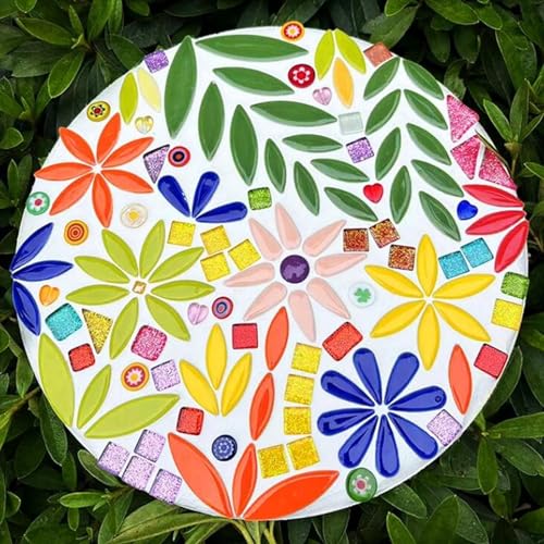 Azulejos de mosaico de pétalos cerámicos y piedras irregulares para manualidades y mosaicos 6