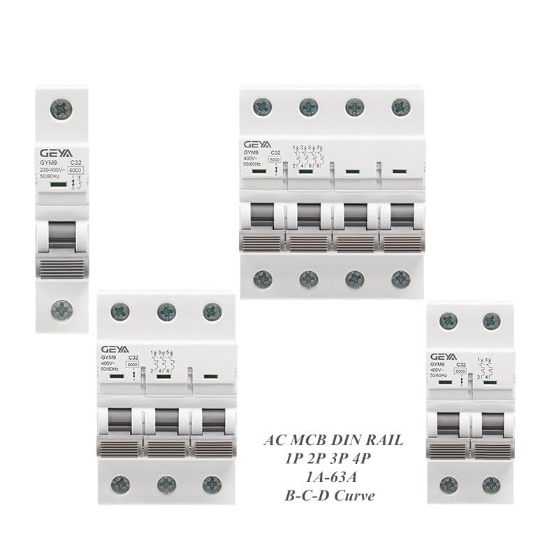 MCB Carril DIN GYM9 1P 25A para protección de circuitos 220V 6