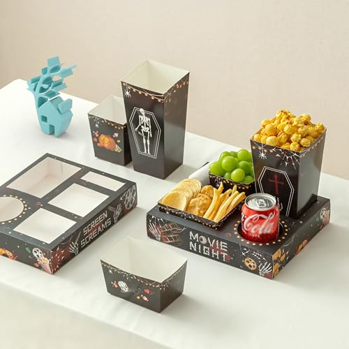 Baffect Movie Night Snack Trays 100pcs Movie Night Supplies (Horror Movie)