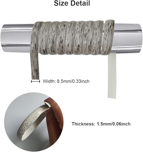 Miniatura 3 de Feyart Kit de reparación de mimbre gris de 25m82ft 0.335 in, kit de reparación de ratán PE para fijación de sillas de mimbre, reparación de muebles